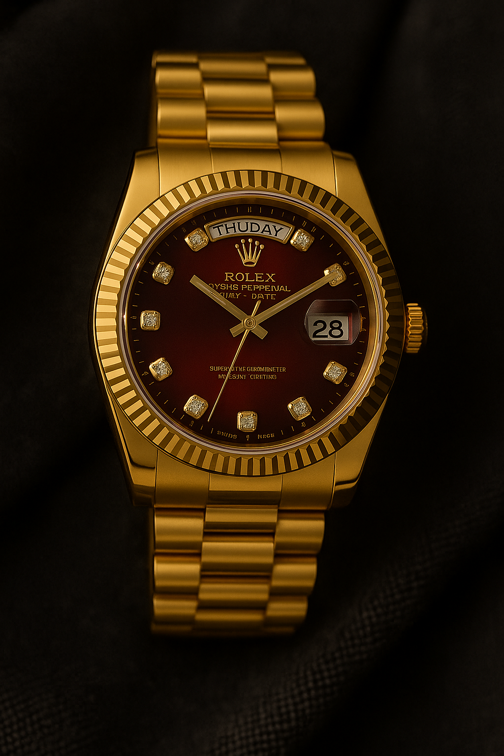 Rolex Oyster Perpetual Day-Date – Red Wine Dial