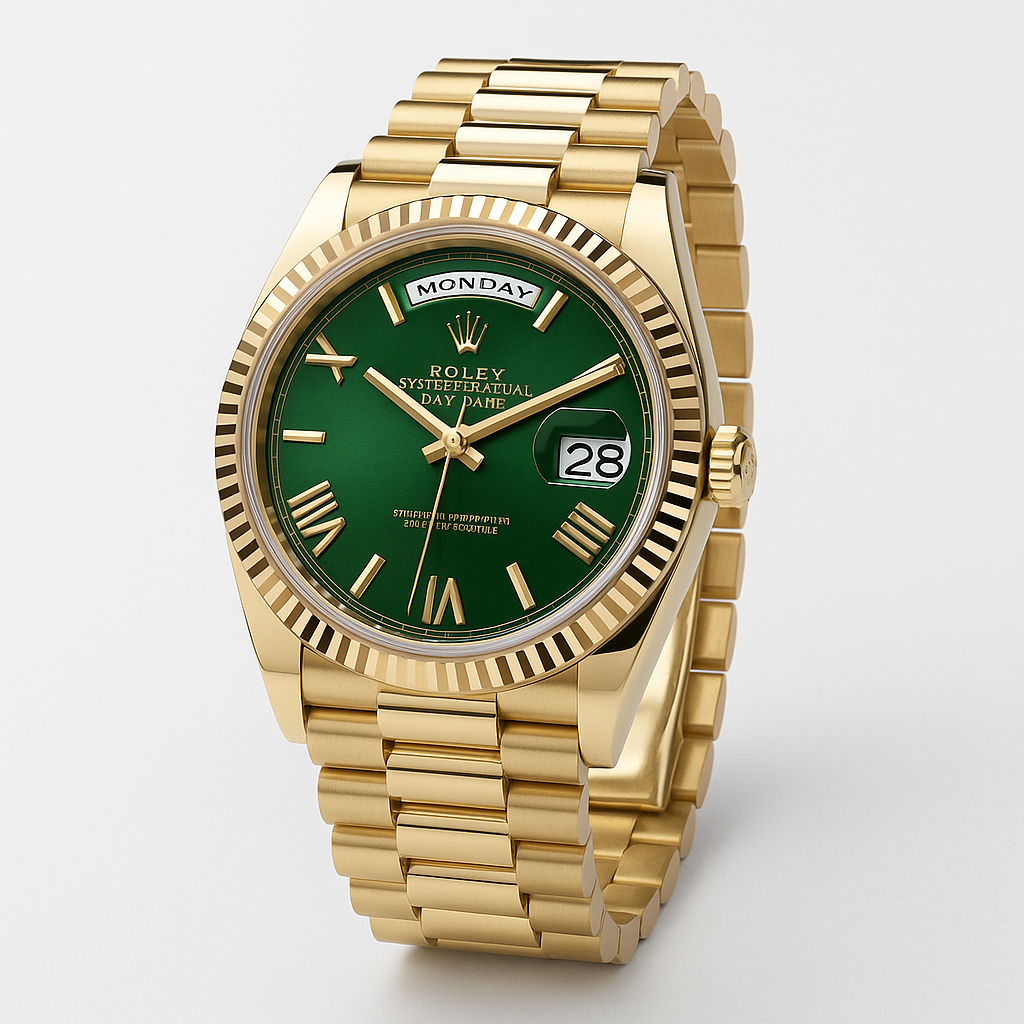 Day-Date 40 Yellow Gold with Green Dial