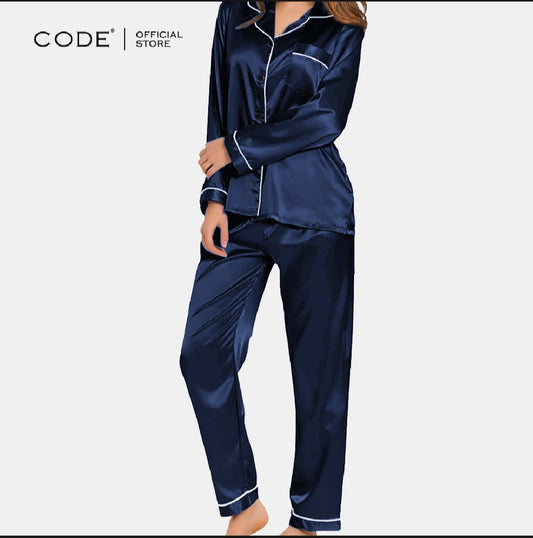Silk Night Dress for Women & Girls – Plain Silk Night Suit | Soft Sleepwear Set"