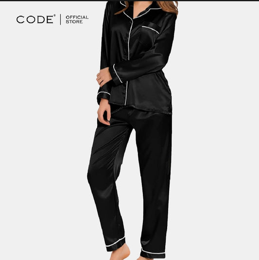 Silk Night Dress for Women & Girls – Plain Silk Night Suit | Soft Sleepwear Set"