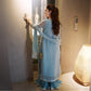 NW FASHION  Pure Chiffon Handwork Beautiful Long Shirt In Iceblue Color