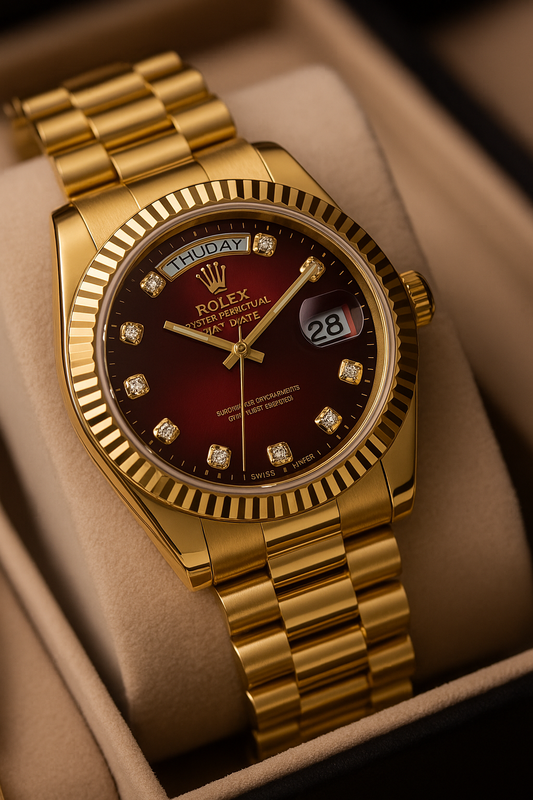 Rolex Oyster Perpetual Day-Date – Red Wine Dial